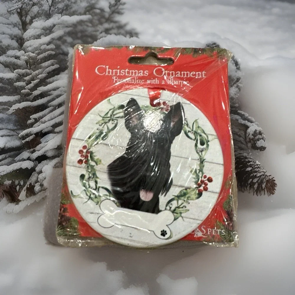 E & S Pets‎ Christmas Ornament Scottie Dog Personalize Sharpie
